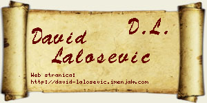 David Lalošević vizit kartica